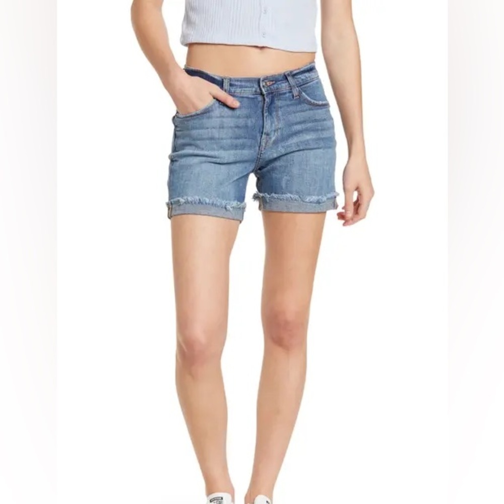 Kensie the short shorts denim Jean cuffed shorts women’s size 8 29 EUC